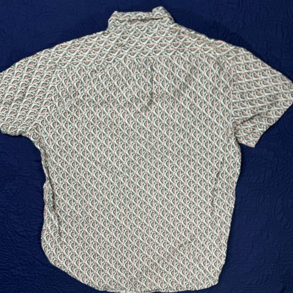 J. Crew Men's‎ Classic Fit Linen Short Sleeve Button Up Shirt Size M AOP - Picture 3 of 6